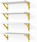 Fixwal White Shelves, Wood Wall Floating Mounted Shelves by Fixwal