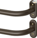 2 Pack Curtain Rods 36-88 Inch, Bronze Wrap Around Blackout Curtain Rods by Wolistsa