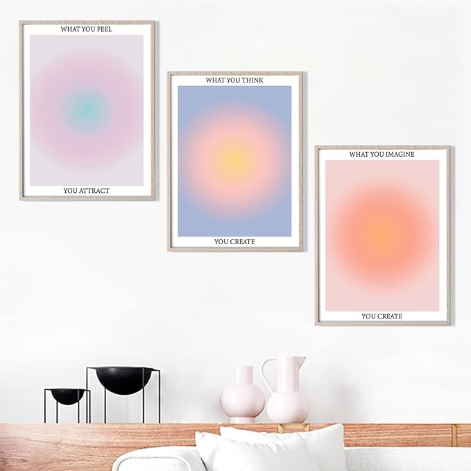 NCYEL 3 Colorful Abstract Posters Room Aesthetic Reiki Gradient Spiritual - Image 2