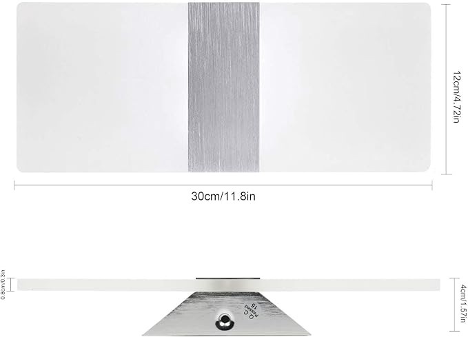 ChangM Modern Wall Sconce 12W, Acrylic Material Hardwired Wall Mounted Wall - Image 5
