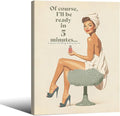 Boho Sage Green Bathroom Poster Vintage 70s Pin Up Girl Wall Art 08x10 inch by Unknown