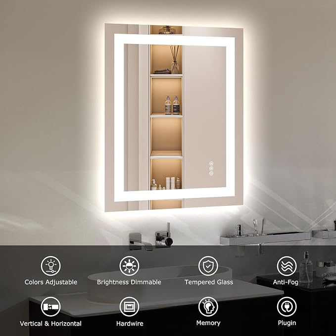 Hivone 24X30 LED Bathroom Mirror - Image 3