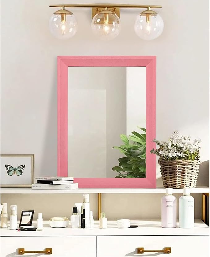 AAZZKANG Rectangle Mirror with Wood Frame Modern Farmhouse Wall Mirrors Decor - Image 4