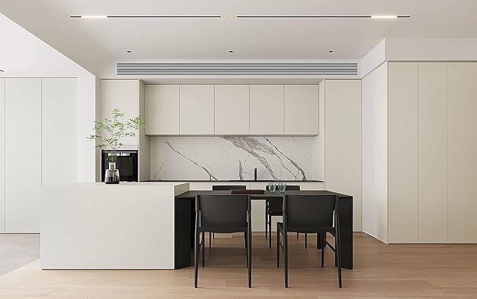 Dimoon 394''x23.6'' Cream Skin Peel and Stick Wallpaper Contact Paper Modern - Image 7