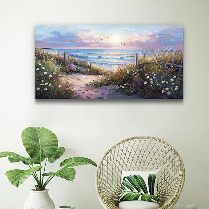 hyidecorart Blue Ocean Artwork Pictures Canvas Wall Art - Image 3