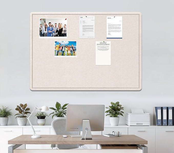 Bulletin Board - 35 x 17.5 inches Decorative Felt Pin Board - Cork Board - Image 7