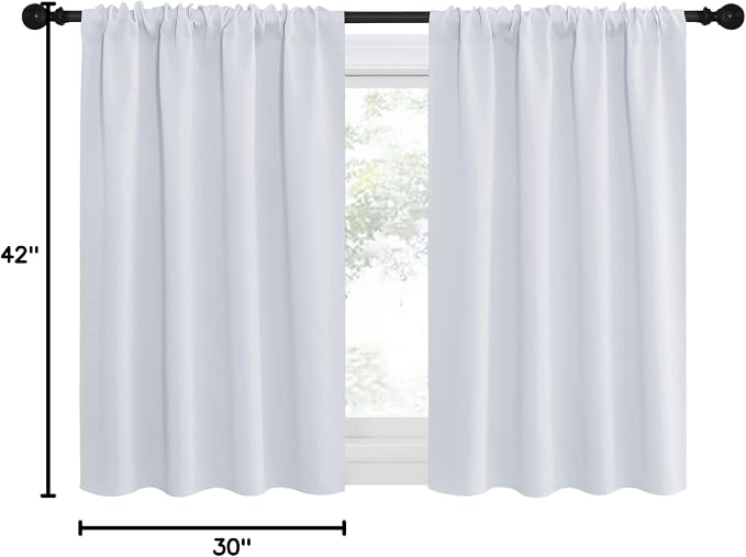 NICETOWN Greyish White Window Curtain Panels, RV Bunk Curtains, Thermal - Image 10