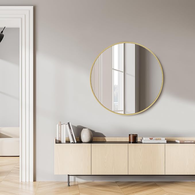 Sweetcrispy 28 Inch Round Wall Mirror - Image 6