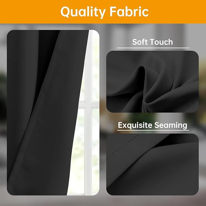 hoeflife Room Divider Curtains Blackout Floor to Ceiling Curtain - Image 4