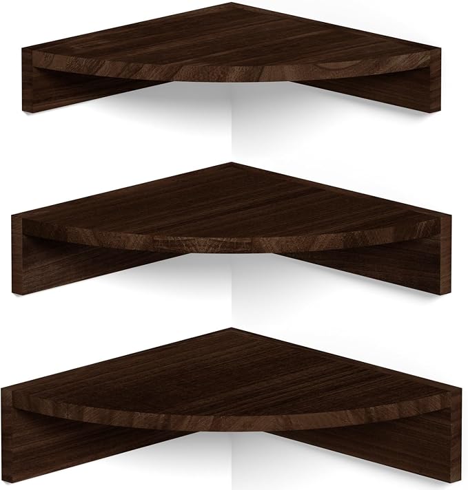 Alsonerbay Corner Shelf Wall Mount, Rustic Wood Shelves by Alsonerbay