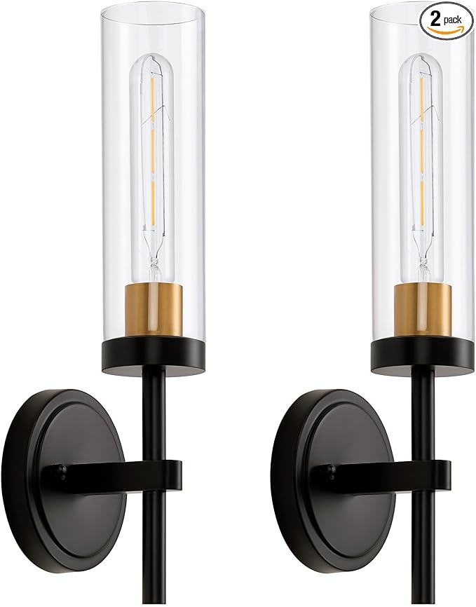 Hardwired Wall Sconces Set of Two, Modern Farmhouse Wall Mount Lights by SANTOSTOCK