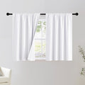 NICETOWN Bedroom 100% Blackout Curtains, 2 Panels, 34 by 36, Snow White by NICETOWN