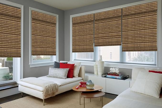 Letau No Drill No Tools Cordless Wood Window Shades Blinds, Bamboo Light - Image 2