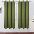 LEMOMO Olive Green Thermal Blackout Curtains/42 x 72 Inch/Set of 2 Panels Room by Lemomo
