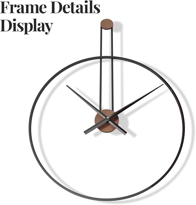 36 Inch Wall Clock Extra Large Minimalist Metal Clock - Image 8
