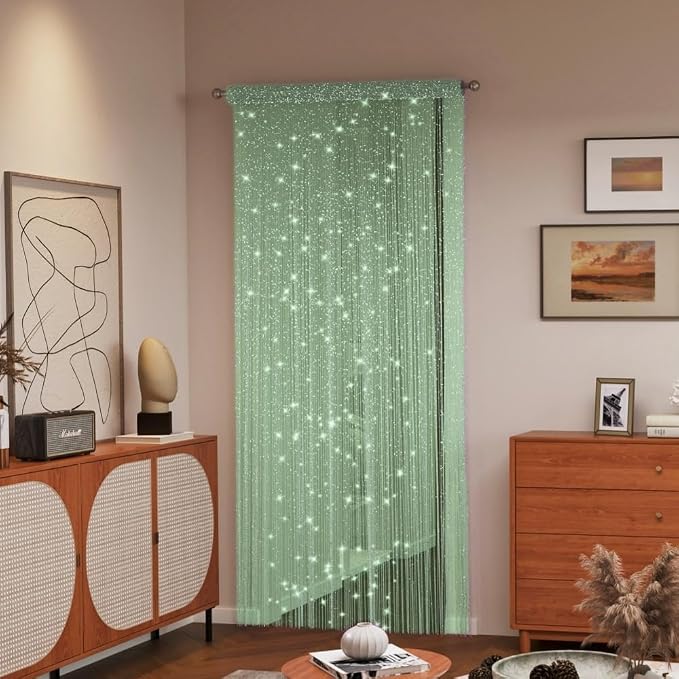 ave split Decorative Door String Curtain Wall Panel Fringe Window Room Divider - Image 4