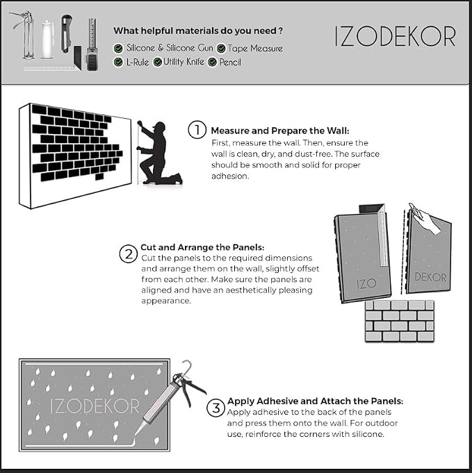 IZODEKOR 3D Stone Effect Wall Panels - Image 8