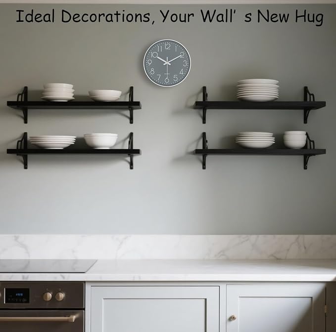 Silent Wall Clocks Battery Operated 8 Inch, Analog Wall Clock - Image 2
