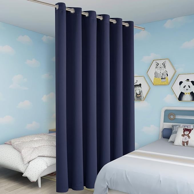 BONZER Room Divider Curtain Total Privacy Wall Wide Thermal Insulated Blackout - Image 5