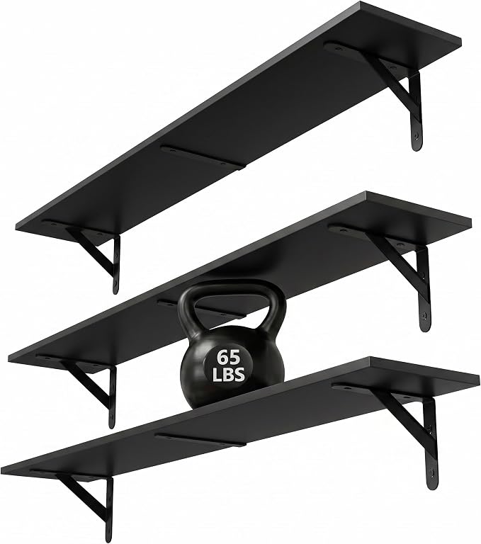 WOPITUES Floating Shelves for Wall 32″W x 8″D, Long Wall Mounted Shelves Set of by WOPITUESOfficial