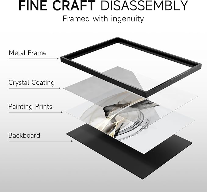Extra Large Framed Modern Luxury Abstract Wall Art - Image 7