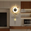 Modern Wall Clock for Living Room, Large Gold Decorative Wall Clock by HEBOIXHOMEDECOR