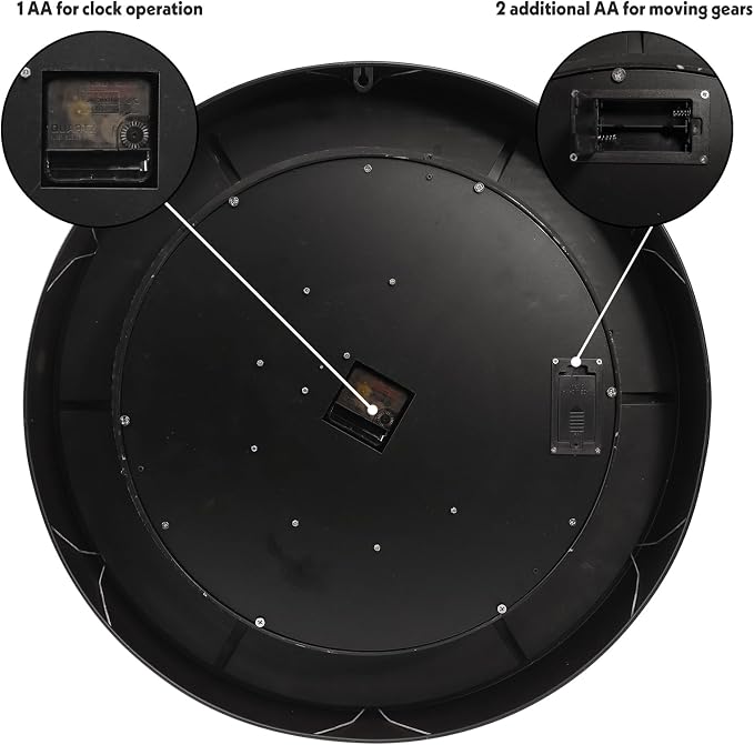 24 Inch Real Moving Gears Wall Clock - Image 4