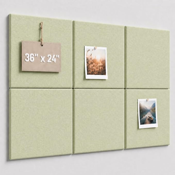 Large Cork Boards for Walls – 36" x 24" Self Adhesive Felt Wall Tiles by CreateYourIdealSpace