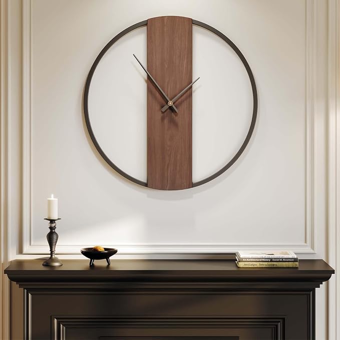 Large Wall Clock 24 Inch Decorative Modern Minimalist Wall Clocks - Image 2