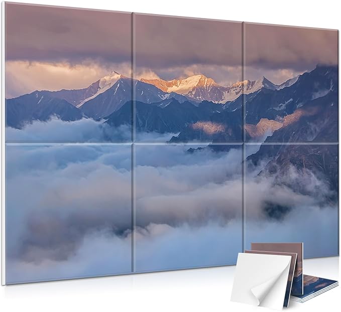 JBER 6 Pack Art Acoustic Panels, 72×48 Inches Soundproof Wall Panels, Large by JBER
