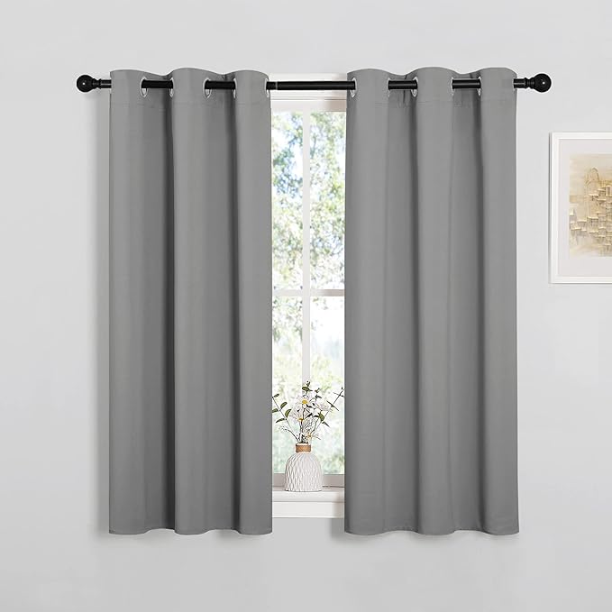 NICETOWN Silver Grey Blackout Curtain Panels by NICETOWN
