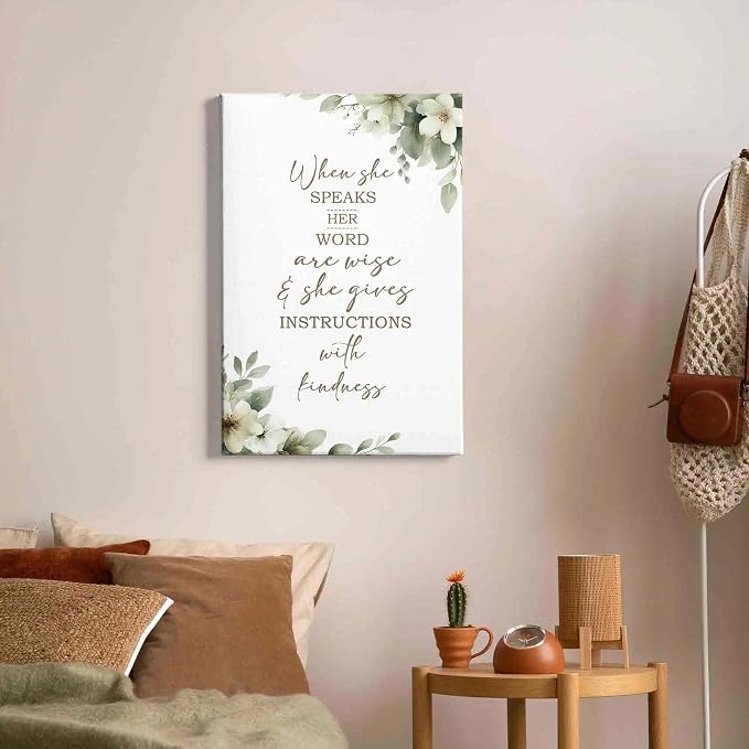 HIWX Christian Wall Decor, Sage Green Botanical Bible Verses Framed Canvas - Image 3