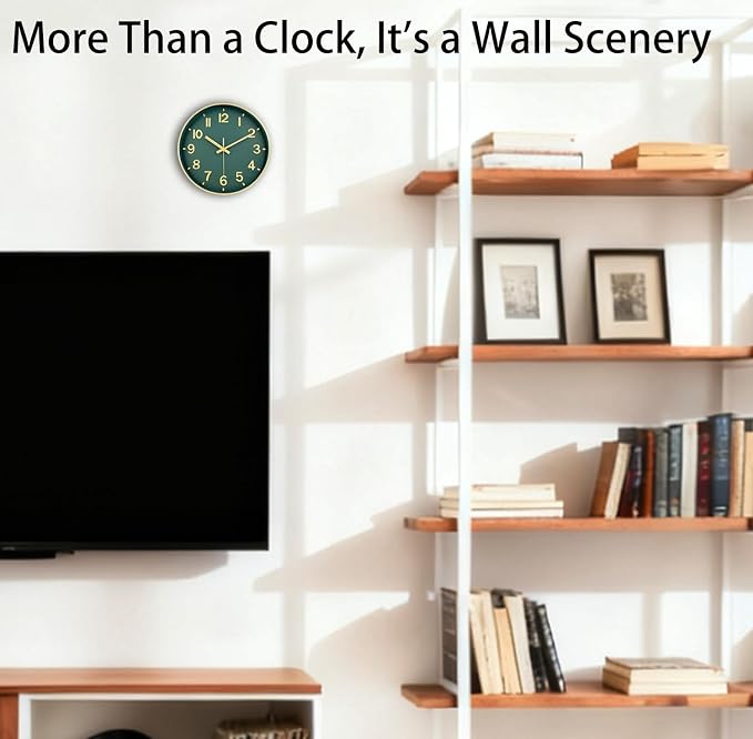 Wall Clock, 8 Inch Wall Clocks Battery Operated, Modern Non Ticking Silent - Image 2