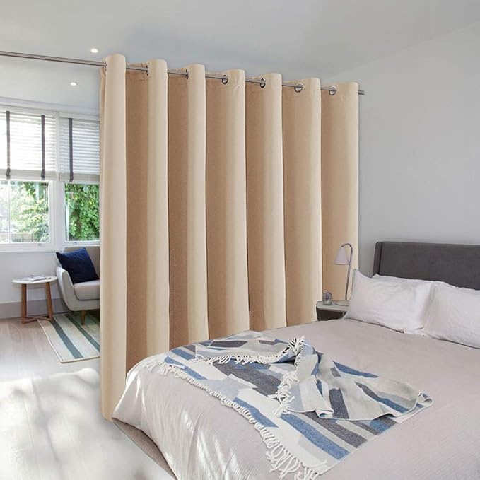 NICETOWN Loft Room Divider Curtain Screen Partition, Lower Noise Basement by NICETOWN