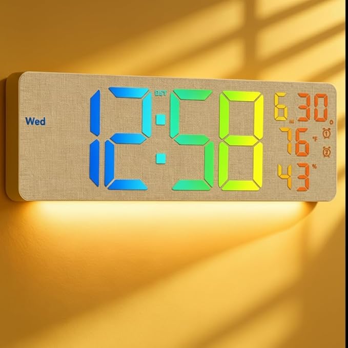 MASHI 2026 Upgrade 17.3" Large Digital Wall Mount Clock, Digital Clock by MASHI