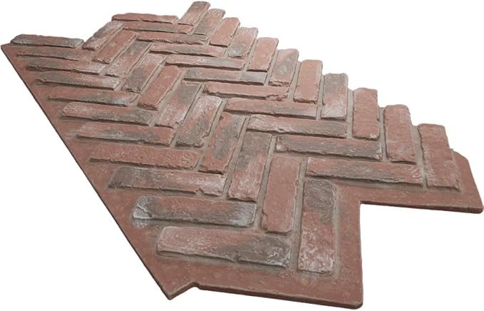 EverStone Herringbone Faux Brick Panel, 46 1/2"W x 25 1/4"H x 1"D, Burnished - Image 6