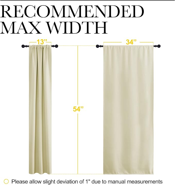 NICETOWN Kitchen Curtains, Short Blackout Curtains & Drapes, Home Decoration - Image 7