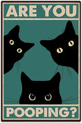 Funny Black Cat Wall Art by RustFreeBrightColorsDurableandNotFade