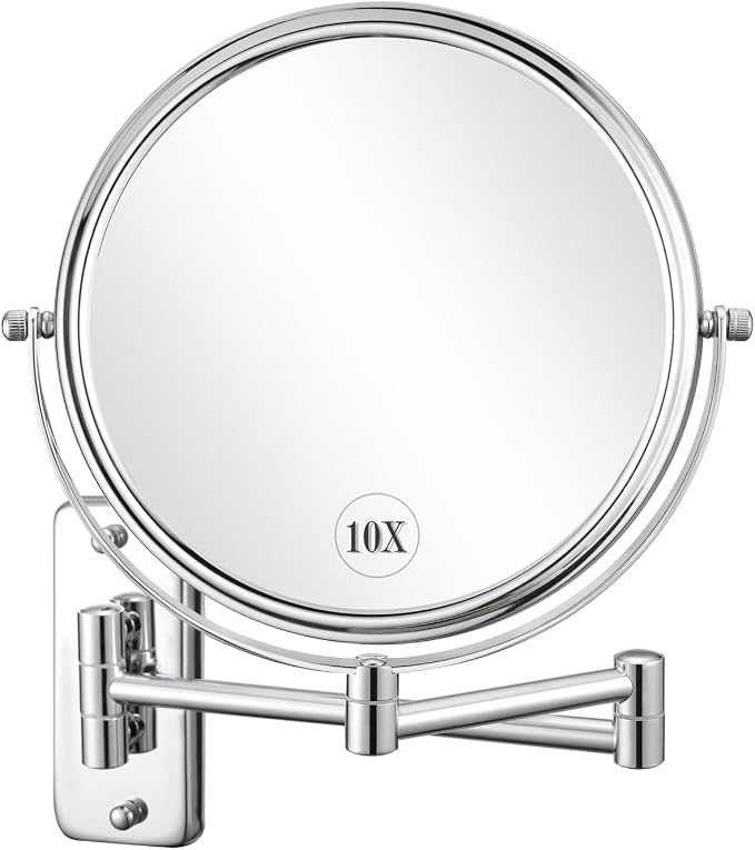 DECLUTTR 8 Inch Wall Mounted Magnifying Mirror by DECLUTTR