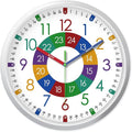 XFM Learning Clock for Kids Silent Non Ticking Battery Operated Colorful by XFMWallClock