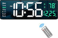Digital Wall Clock Large Display, Auto Brightness Dimmer Reloj De Pared by Abovsare