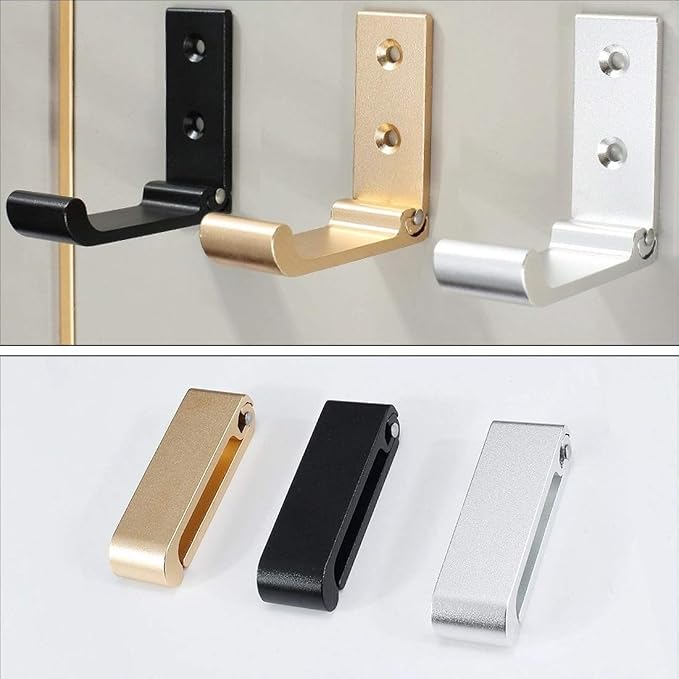 6Pcs Folding Coat Hooks, Matte Black Wall Hooks - Image 4