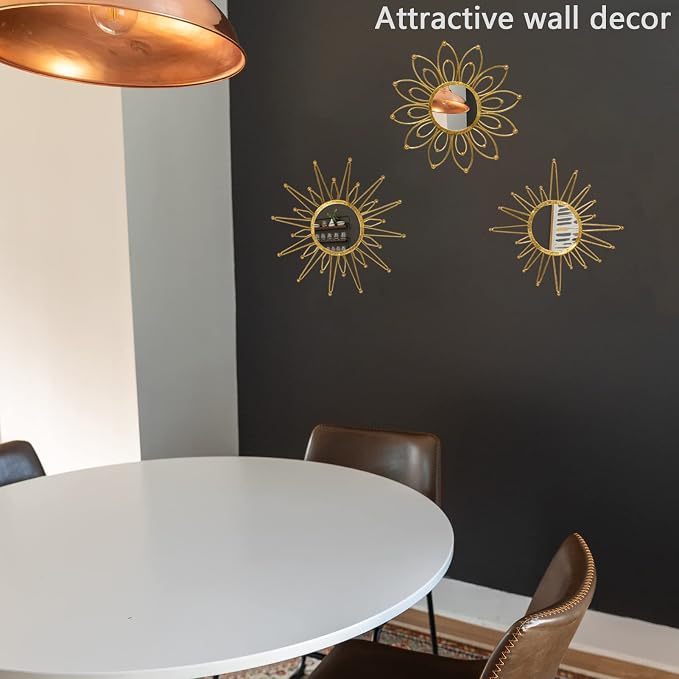 Mirror Wall Decor Gold Mirrors for Wall Metal Sunburst Mirrors Home Decoration - Image 7