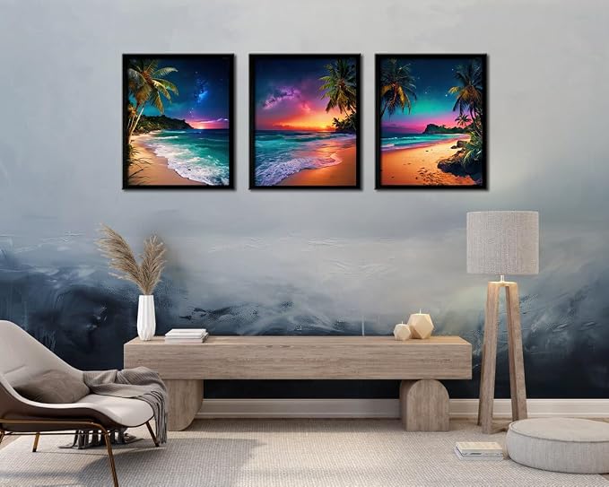 Beach Sunset Black Framed Wall Art - Image 5