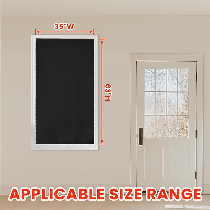 AJAZZ self Adhesive Portable 100% Blackout Curtains Simple and Easy to - Image 6