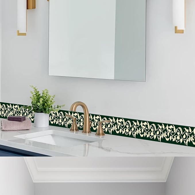 HOMETITUTE Wallpaper Border Peel and Stick Decorative Wall Trim Self Adhesive - Image 2
