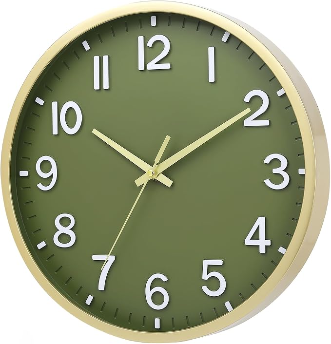 Wall Clocks Battery Operated 10 inch Modern Wall Clock, Silent Non Ticking Wall - Image 2