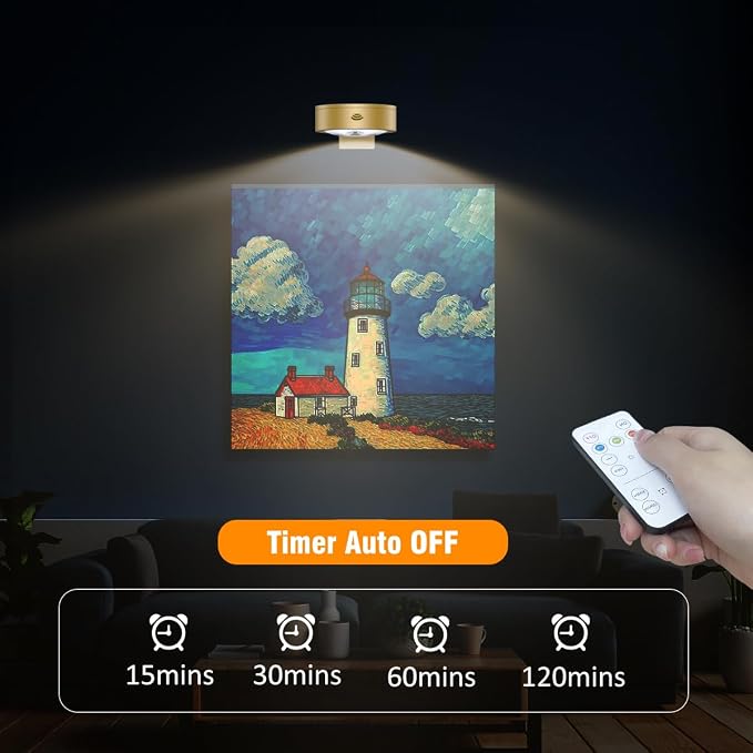 3Pack Picture Light Battery Operated Painting Lights - Image 4