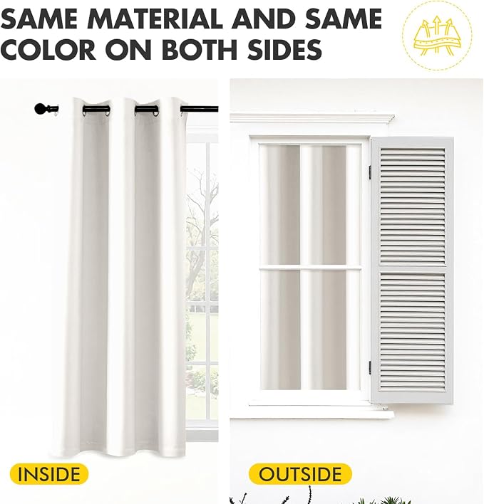 MIULEE Blackout Curtains for Bedroom Living Room 2 Panels, Thermal Insulated - Image 7