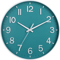 HZDHCLH Teal Wall Clocks Battery Operated, 12 inch Silent Non Ticking Modern by HZDHCLH